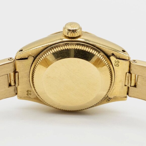 ROLEX DATEJUST PRESIDENT 18k Yellow Gold Ladies Watch PAPERS + BOX - Picture 4 of 6